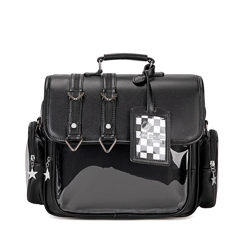Xiaozhong College Pain Layer Backpack Single Shoulder Bag Crossbody Bag Commuter Large Capacity JK Uniform Guwa Pain Bag