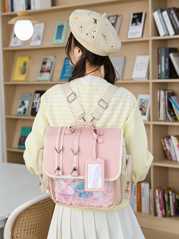 Xiaozhong College Pain Layer Backpack Single Shoulder Bag Crossbody Bag Commuter Large Capacity JK Uniform Guwa Pain Bag