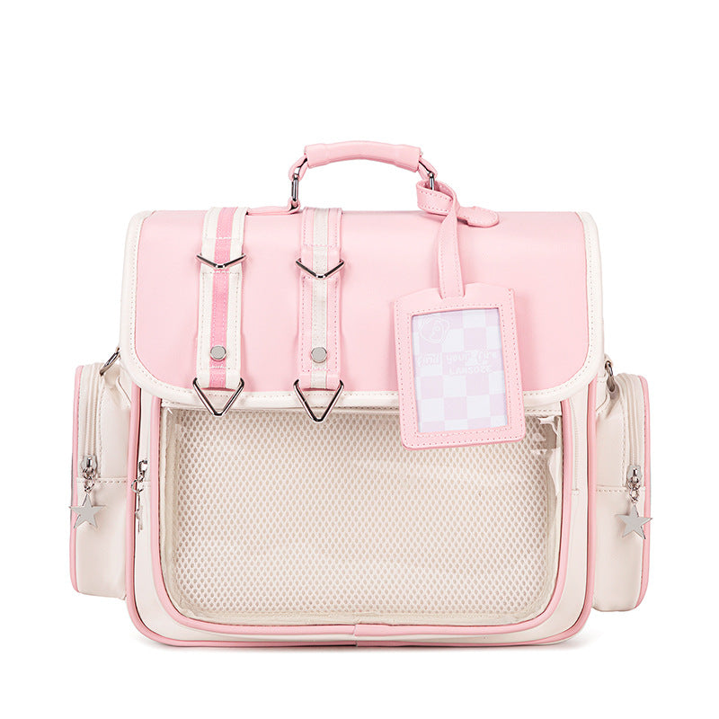 Xiaozhong College Pain Layer Backpack Single Shoulder Bag Crossbody Bag Commuter Large Capacity JK Uniform Guwa Pain Bag